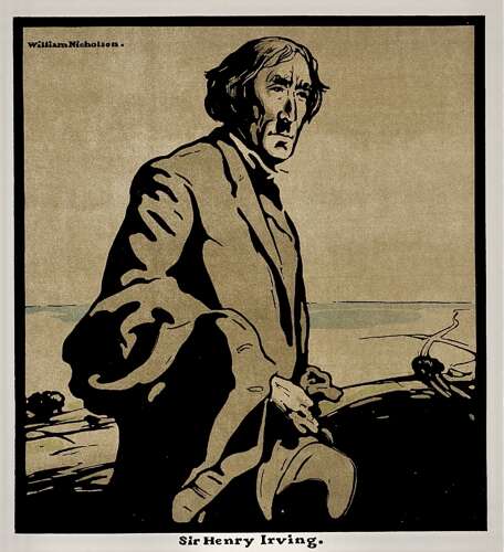 Sir William Nicholson (1872-1949) portrait of “Sir Henry Irving” (1838–1905)