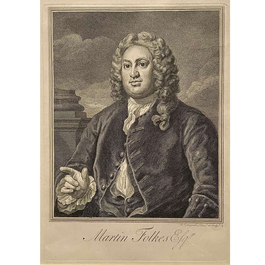 &ldquo;Martin Folkes Esqr&rdquo; (1690-1754) President of the Royal Society, by William Hogarth