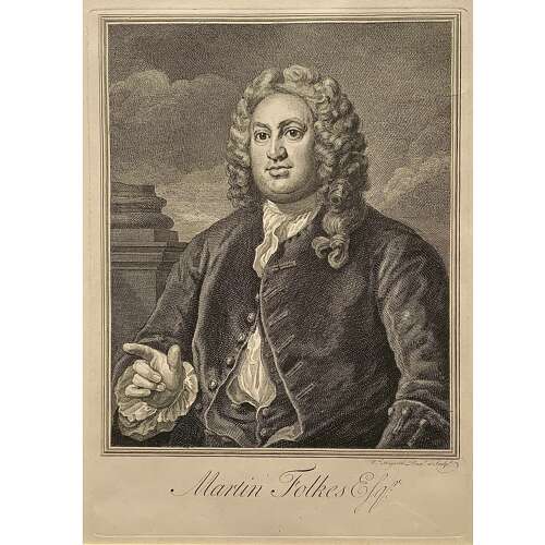 “Martin Folkes Esqr” (1690-1754) President of the Royal Society, by William Hogarth
