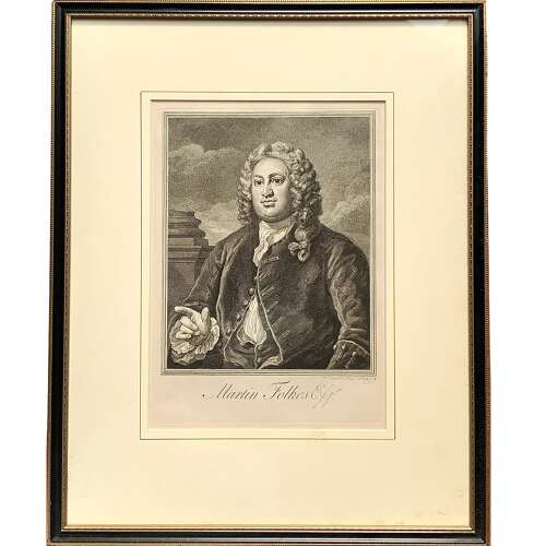 “Martin Folkes Esqr” (1690-1754) President of the Royal Society, by William Hogarth