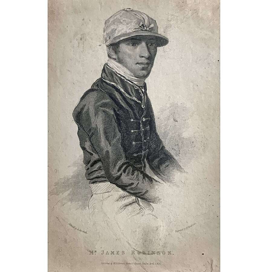 A Portrait of Classic Winning Champion Jockey James "Jem" Robinson (1794-1873)