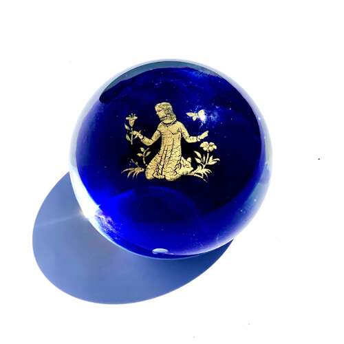 A Mid-C20th Murano Glass Astrological Star-Sign Paperweight ‘Virgo’ 23 August-22 September