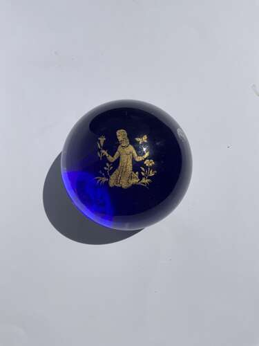A Mid-C20th Murano Glass Astrological Star-Sign Paperweight ‘Virgo’ 23 August-22 September