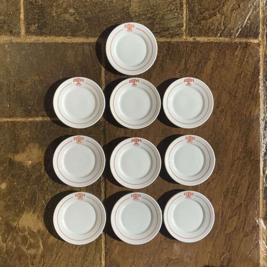 A Set of Ten Danish "Fin de Si&egrave;cle" Style &ldquo;Esbjerg&rdquo; Monogrammed Bistro Plates