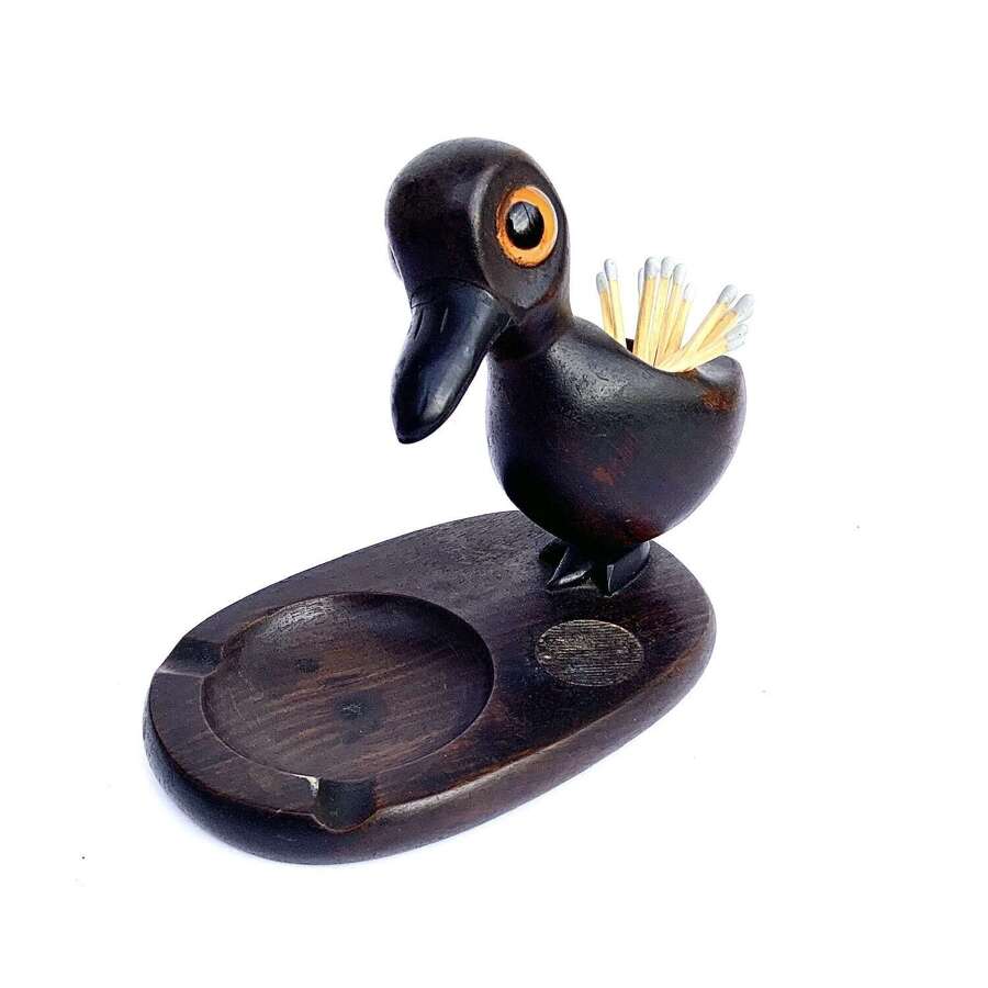 A Very Collectible YZ Bird Match Holder & Striker with Ashtray. Henry Howell & Co