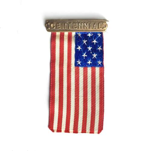 An Extremely Rare 1876 United States of America “Centennial” Commemorative Badge & Ribbon