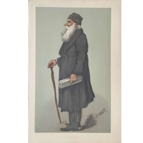 “War & Peace” Count Leo Tolstoy (1828-1910) Vanity Fair Caricature by 'Snapp'