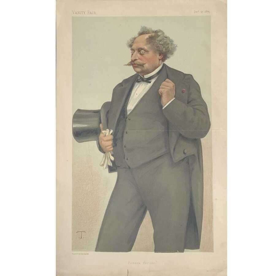 &ldquo;French Fiction&rdquo; (Alexandre Dumas Jr (1824-1895)) Vanity Fair Caricature by &ldquo;T&rdquo;