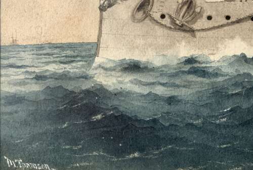 William Mackenzie Thomson (1840–1905) “H.M.S. Triumph”, Circa 1904