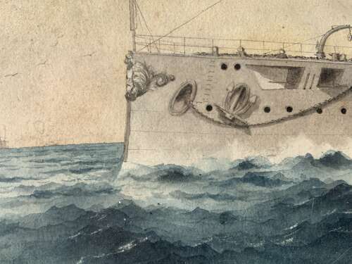 William Mackenzie Thomson (1840–1905) “H.M.S. Triumph”, Circa 1904