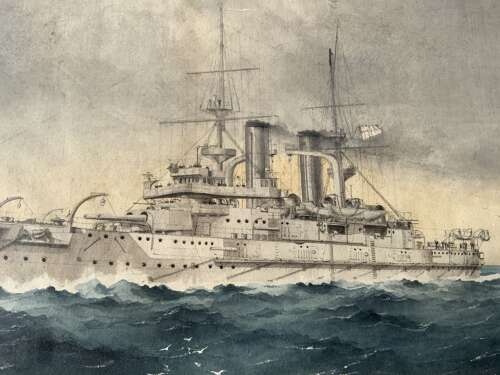 William Mackenzie Thomson (1840–1905) “H.M.S. Triumph”, Circa 1904