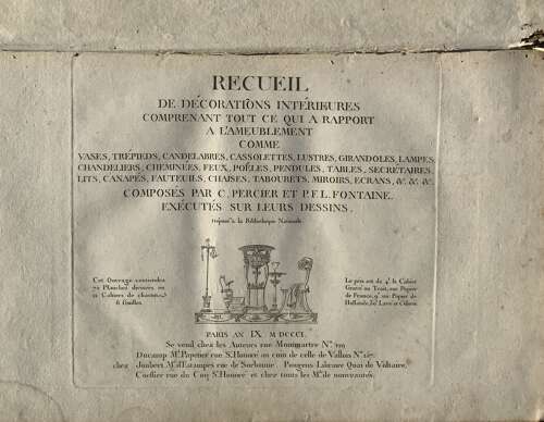 Percier et Fontaine “Recueil de Décorations Intérieures” First Edition Neoclassical Work