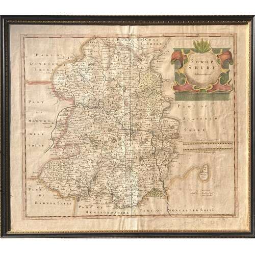 Robert Morden (c. 1650–1703) A Well Framed Antique County Map of 