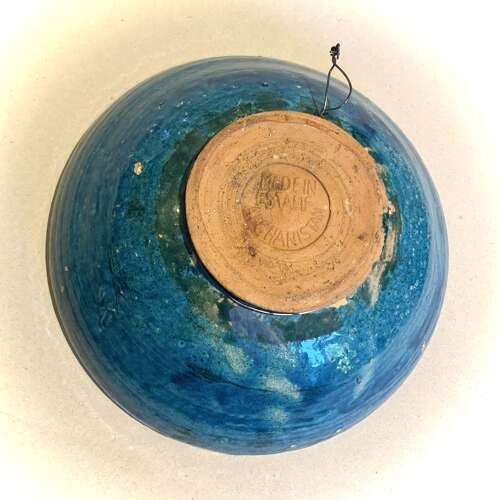 An Islamic Turquoise Glazed Terracotta Pottery Bowl From Istalif [Estalif] Afghanistan