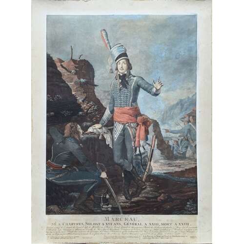 Portrait Print of the Heroic French Revolutionary General François Marceau (1769-1796)