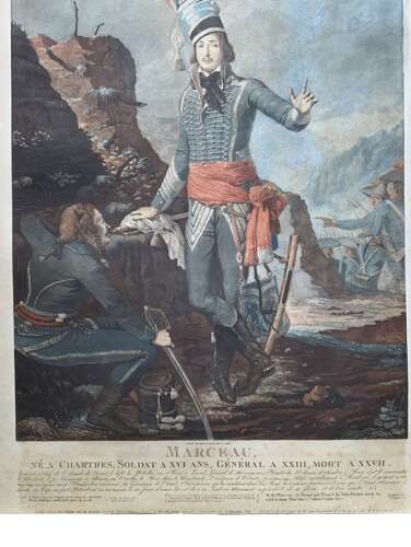 Portrait Print of the Heroic French Revolutionary General François Marceau (1769-1796)